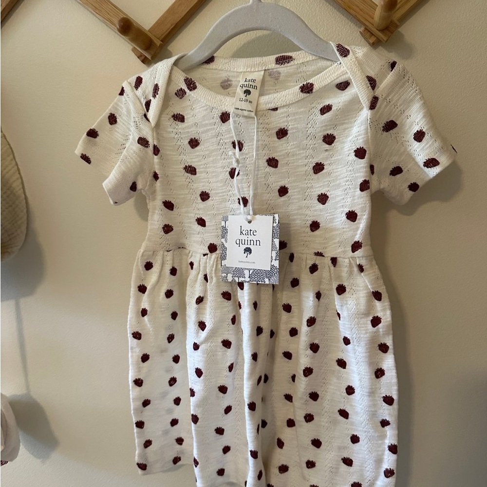 Kate Quinn Pointelle Strawberry Dress NWT